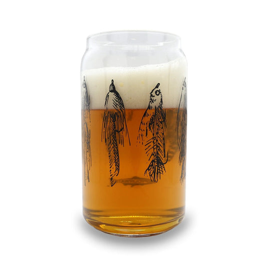 Streamers Beer Can Glass