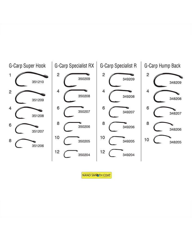 G Carp Specialist R Hook (10 Pack)