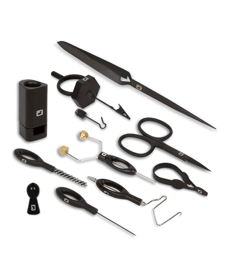 Complete Fly Tying Tool Kit – Black (10 Tools)