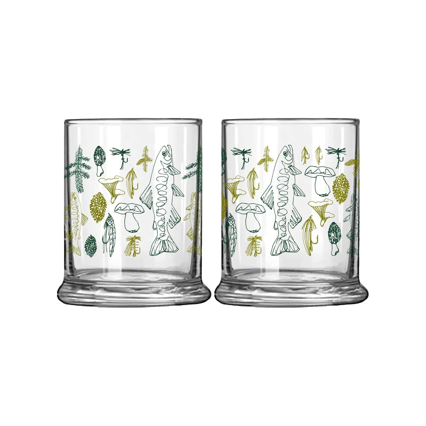 Spring Forest Lowball Glass