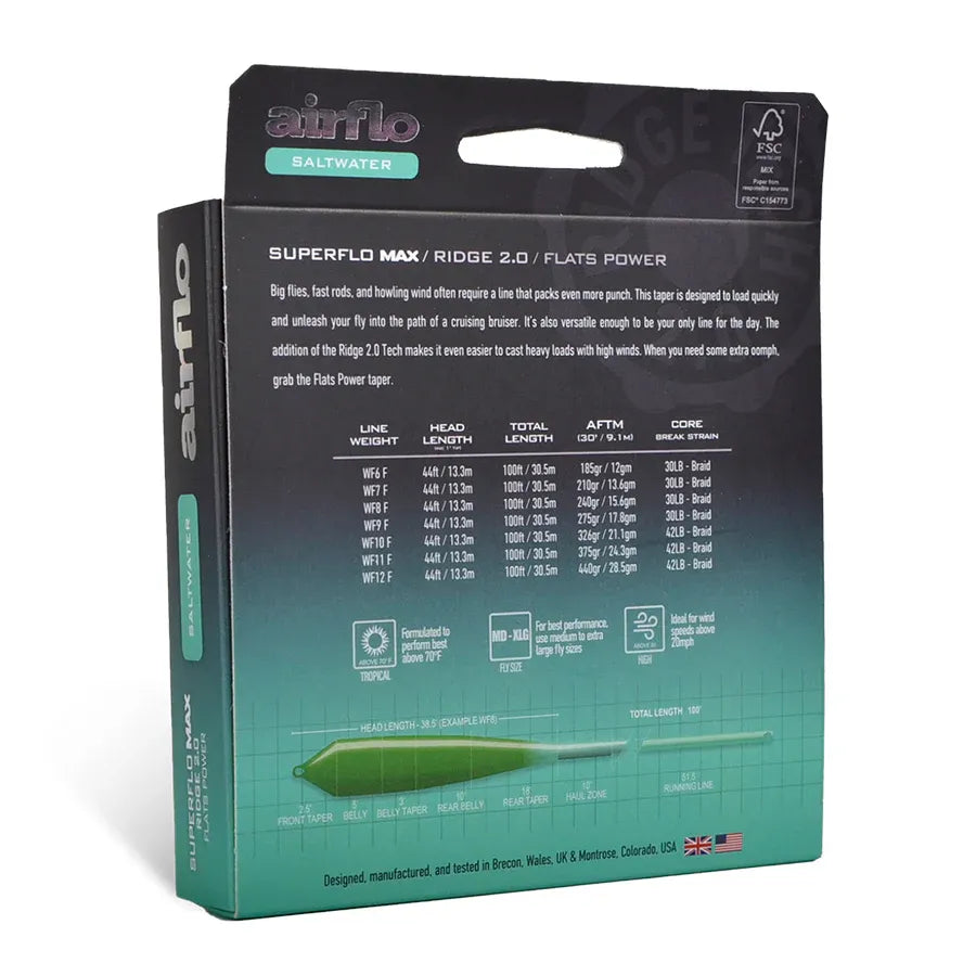 Superflo Max Ridge 2.0 Flats Power Fly Line