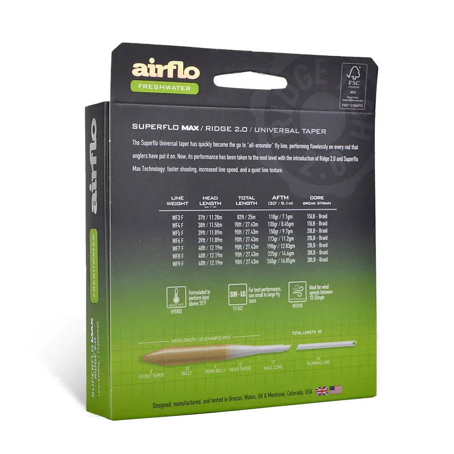 Airflo Superflo Max Ridge 2.0 Universal Taper Fly Line