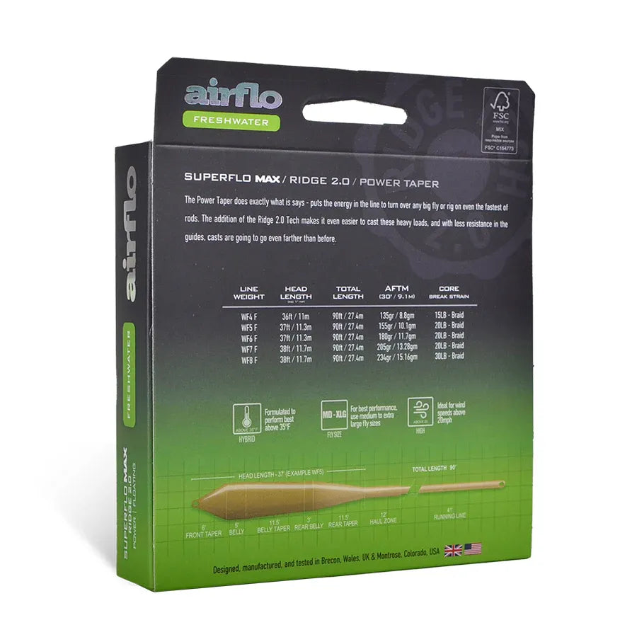 Airflo Superflo Max Ridge 2.0 Power Taper Fly Line