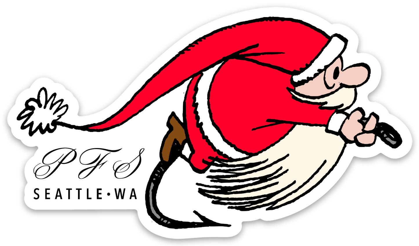 Santa Fly Sticker